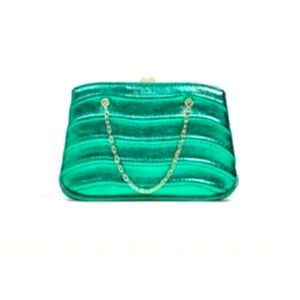 Zara Metallic Green Purse